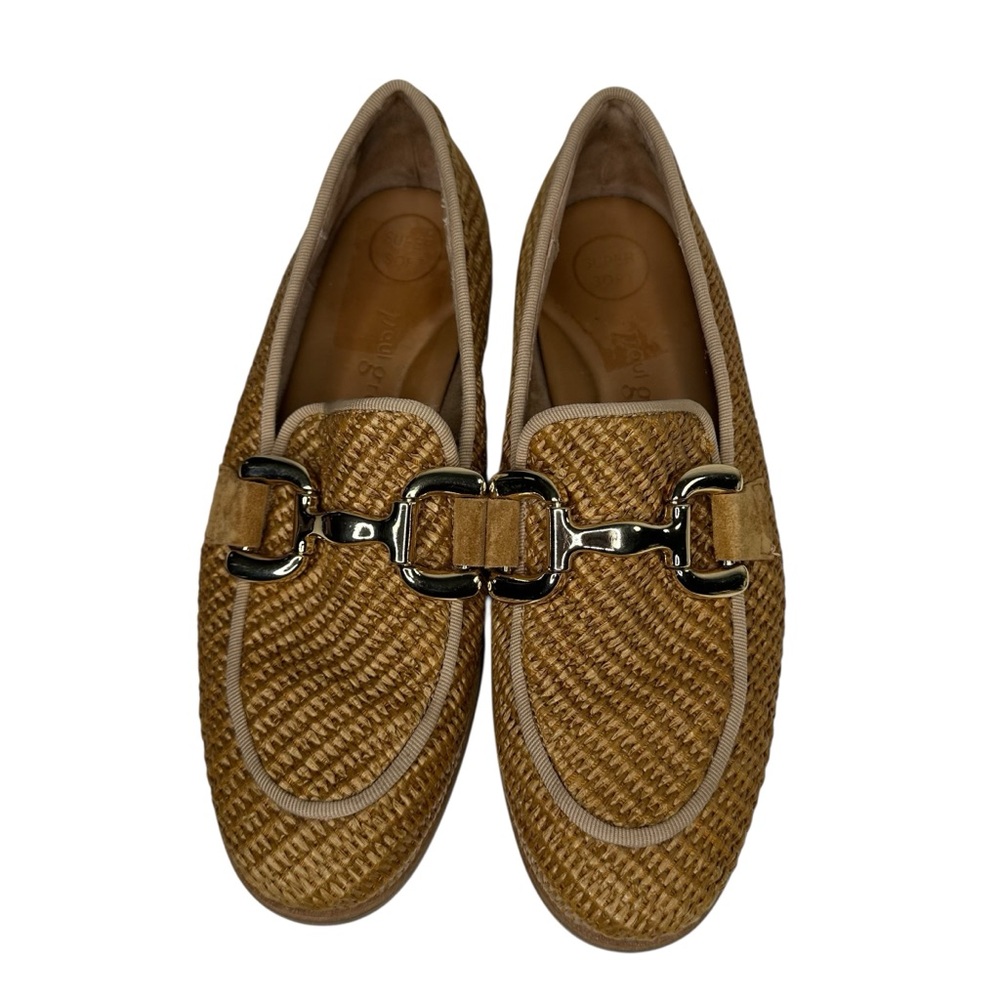 Paul Green Ariana Bit Loafer In Camel Suede Raffia. Sz: 9 - Picture 6 of 7